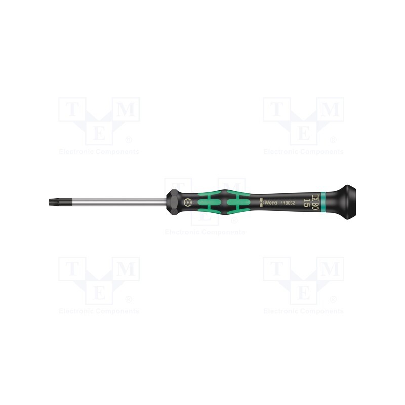 1 pcs x WERA - 5118052001 - Screwdriver, Torx® with protection, precision, T15H
