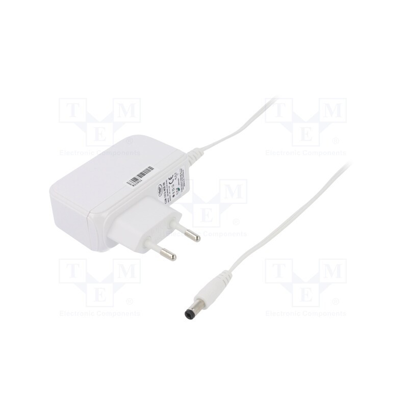 1 pcs x CELLEVIA POWER - CLW-1512-W2E-ER-WH - Power supply: switched-mode, plug, 12VDC, 1.25A, 15W, Plug: EU