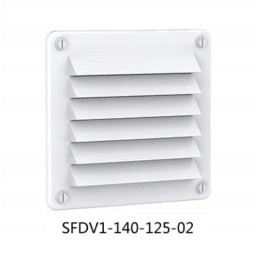 White ventilation grille 142x126 mm