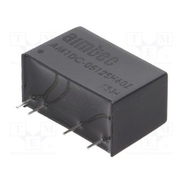 1 pcs x AIMTEC - AM1DC-0512SH60Z - Converter: DC/DC, 1W, Uin: 4.5÷5.5V, Uout: 12VDC, Iout: 83mA, SIP7