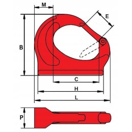 Hook for welding, welding 3t excavator hitch