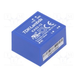 1 pcs x TDK-LAMBDA - KAS2-12 - Converter: AC/DC, 2W, 90÷305VAC, Usup: 120÷430VDC, Uout: 12VDC, 73%