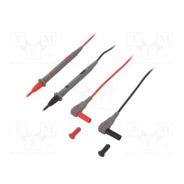 1 pcs x AXIOMET - AX-TLP-001T - Test leads, Inom: 10A, Len: 1.2m, test leads x2, red and black