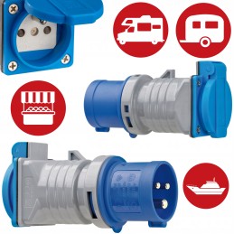 Socket camper camping 230v ip44 cee plug