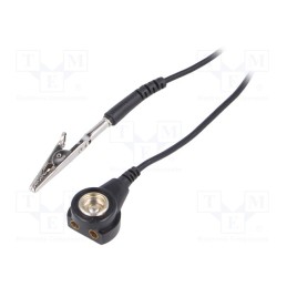 1 pcs x STATICTEC - STW1490 - Connection cable, ESD, black, 1MΩ, 2.5m