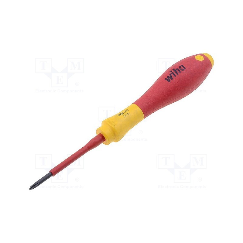 1 pcs x WIHA - 846 - Screwdriver, insulated, Phillips, PH0, Blade length: 60mm, 1kVAC