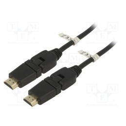1 pcs x Goobay - 61292 - Cable, HDCP 2.2,HDMI 2.0, HDMI plug movable 360°,both sides