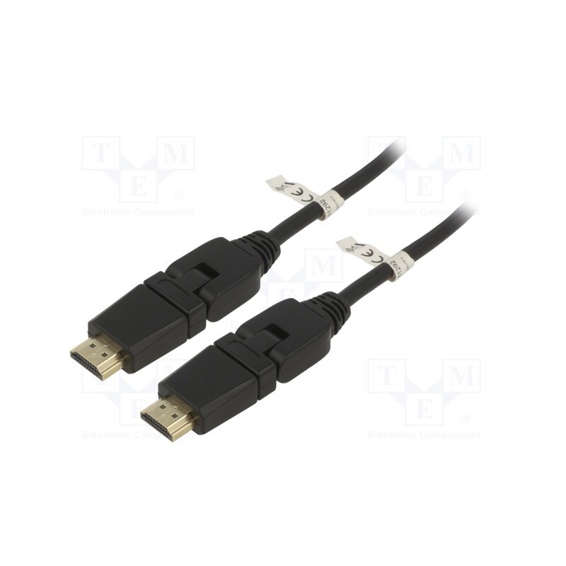 1 pcs x Goobay - 61292 - Cable, HDCP 2.2,HDMI 2.0, HDMI plug movable 360°,both sides