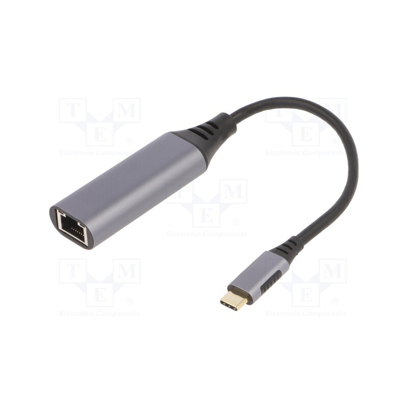 1 pcs x GEMBIRD - A-USB3C-LAN-01 - Adapter, USB 3.0, RJ45 socket,USB C plug, 0.15m, black, 1Gbps