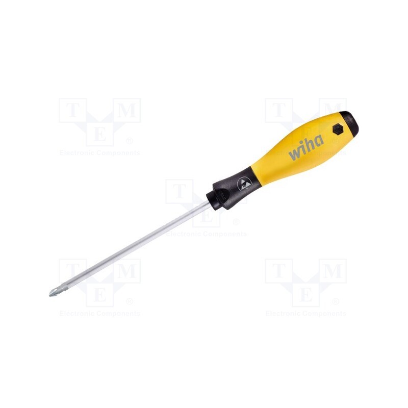 1 pcs x WIHA - 8184 - Screwdriver, Phillips, PH0, ESD, SoftFinish®, Blade length: 60mm