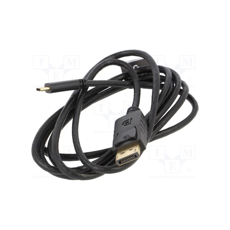 1 pcs x GEMBIRD - A-CM-DPM-01 - Adapter, DisplayPort 1.2,USB 3.1, DisplayPort plug,USB C plug