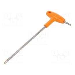 1 pcs x BETA - 961936 - Wrench, hex key, HEX 3mm, stainless steel, Kind of handle: T