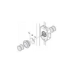 Bronze push lock Hafele cabinet lock with bolt