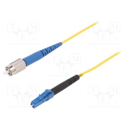 1 pcs x FIBRAIN - G-LC-FC-S-005.0-SX-D-18-Y - Fiber patch cord, FC/UPC,LC/UPC, 5m, Optical fiber: 9/125um, Gold