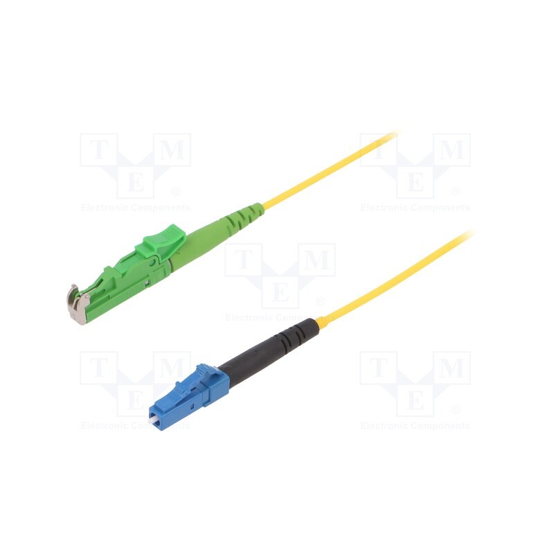 1 pcs x FIBRAIN - G-LC-E2A-S-003.0-SX-D-18Y - Fiber patch cord, E2/APC,LC/UPC, 3m, Optical fiber: 9/125um, Gold