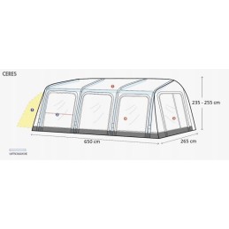 Pumped vestibule for the Ceres 11 1051 1085 Westfield caravan