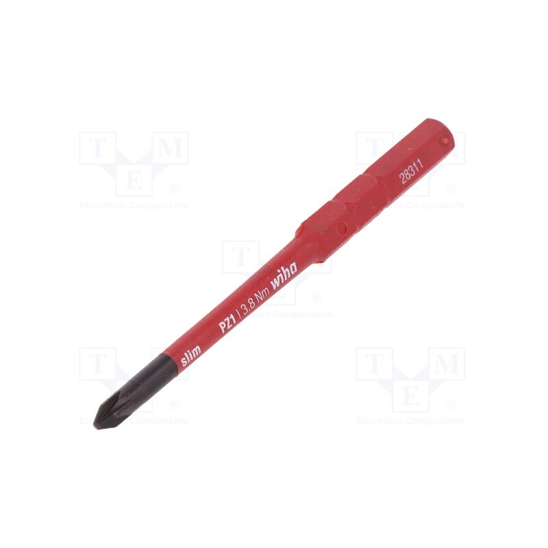 1 pcs x WIHA - 34585 - Interchangeable blade, Pozidriv®, insulated, PZ1, 75mm, max.3.8Nm