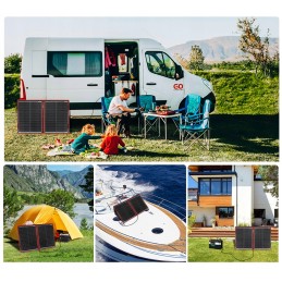 Portable foldable solar panel 12v 80w for travel