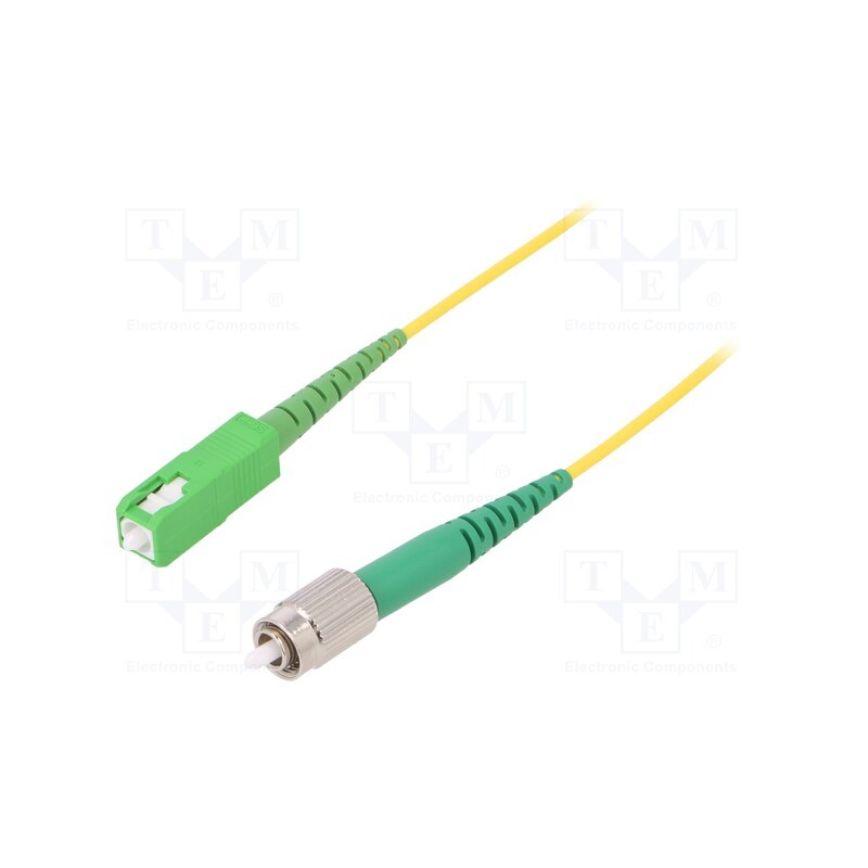 1 pcs x FIBRAIN - G-SCA-FCA-S-005.0-SX-D-18-Y - Fiber patch cord, FC/APC,SC/APC, 5m, Optical fiber: 9/125um, Gold