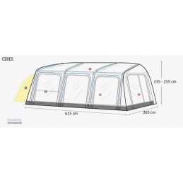 Pumped vestibule for a cera camping trailer