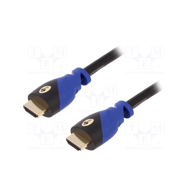 1 pcs x Goobay - 72316 - Cable, HDCP 2.2,HDMI 2.0, HDMI plug,both sides, PVC, 1m