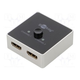 1 pcs x Goobay - 58486 - Switch, HDCP 2.2,HDMI 2.0, black, Input: HDMI socket x2