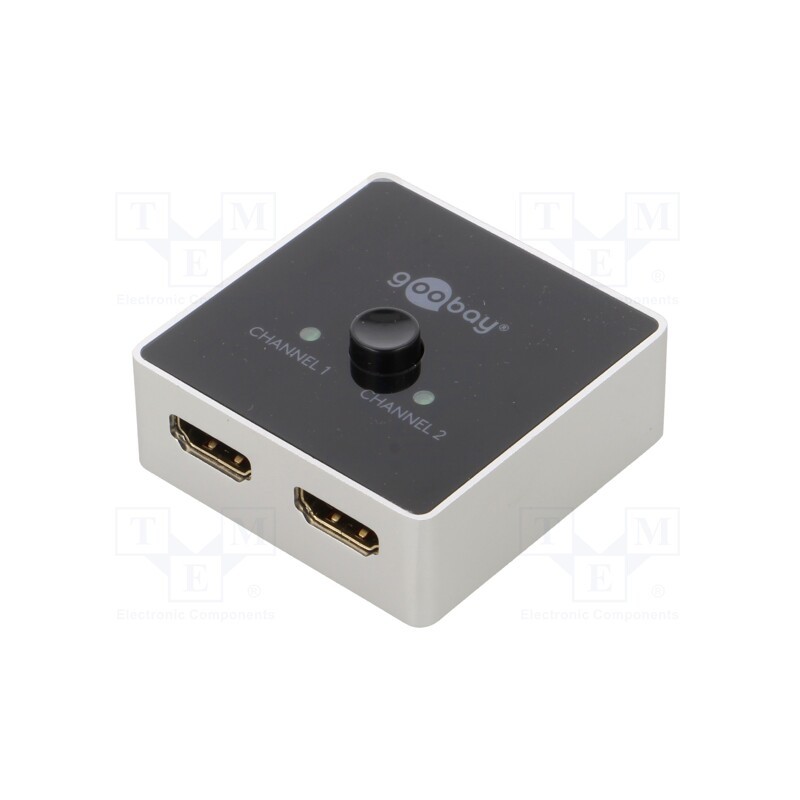 1 pcs x Goobay - 58486 - Switch, HDCP 2.2,HDMI 2.0, black, Input: HDMI socket x2