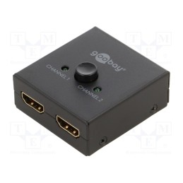 1 pcs x Goobay - 58485 - Switch, HDCP 1.4,HDMI 1.4, black, Input: HDMI socket x2