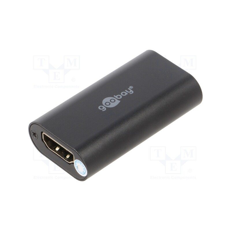 1 pcs x Goobay - 58491 - Repeater HDMI, HDCP 1.4,HDMI 1.4, HDMI socket,both sides, black