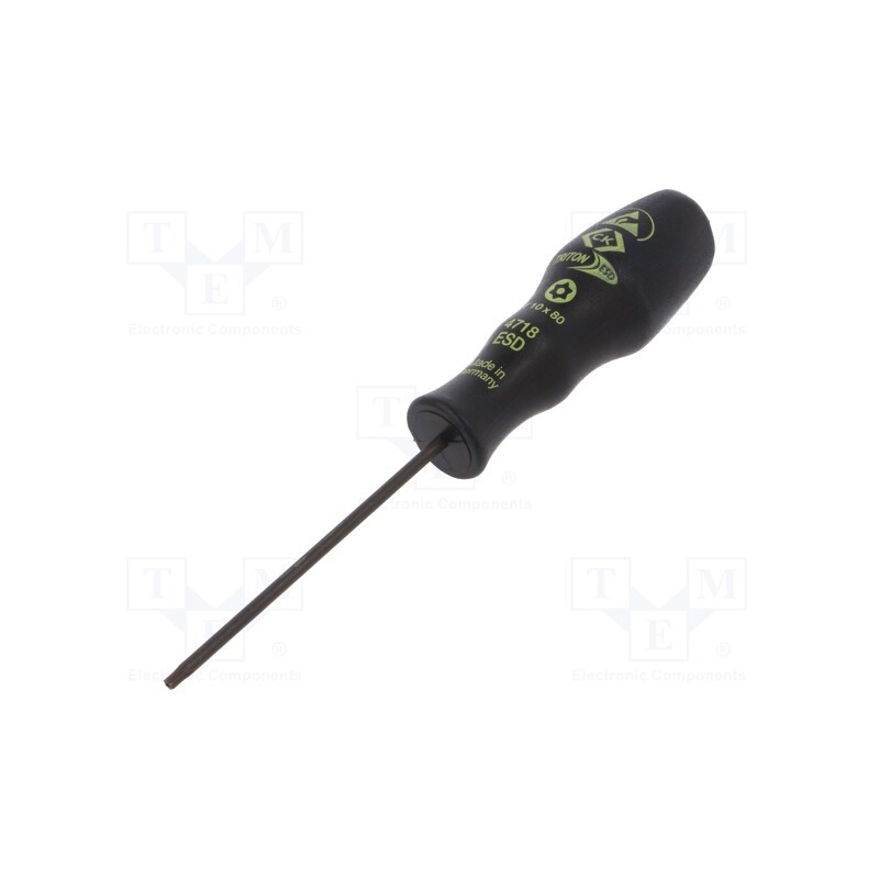 1 pcs x C.K - T4718ESD 10 - Screwdriver, Torx® with protection, T10H, ESD, Triton ESD