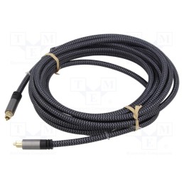 1 pcs x Goobay - 65307 - Cable, Toslink plug,both sides, 5m, Plating: gold-plated, PVC