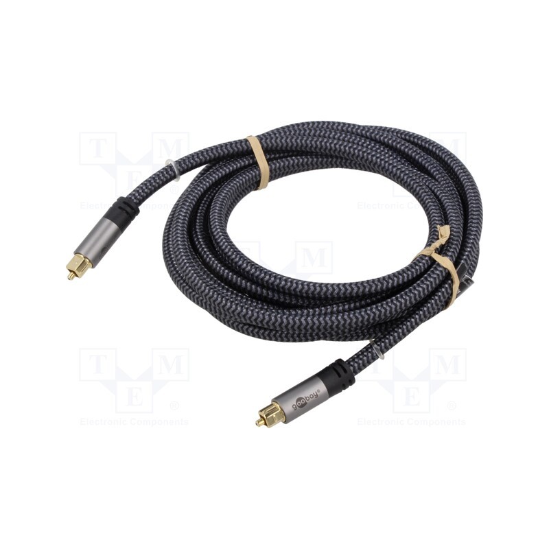 1 pcs x Goobay - 65306 - Cable, Toslink plug,both sides, 3m, Plating: gold-plated, PVC