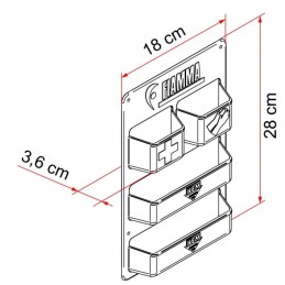 Poles for the doors of pocket fiamma cassette toilets