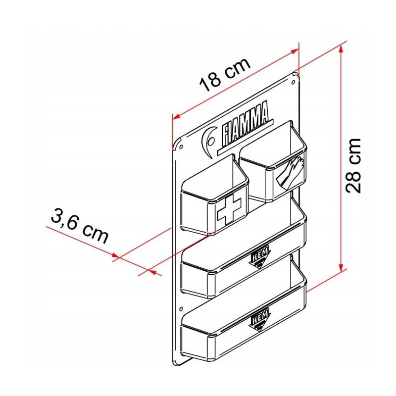 Poles for the doors of pocket fiamma cassette toilets