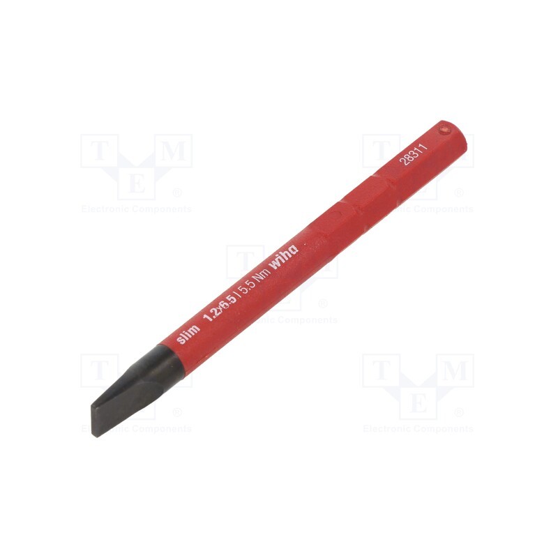 1 pcs x WIHA - 34582 - Interchangeable blade, slot, insulated, 6,5x1,2mm, 75mm, 1kVAC