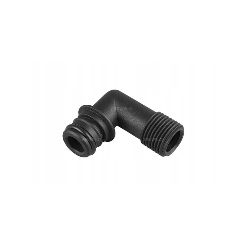 Seaflo pump angle connector with 1-2 thread