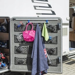 Clothes hanger with 8 hooks for the vestibule for a pipe