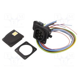 1 pcs x HARTING - 61132130371 - H07V2-K, 2x0.75mm2,5x6mm2, Connector: eMobility, 480V, 22kW, IP54