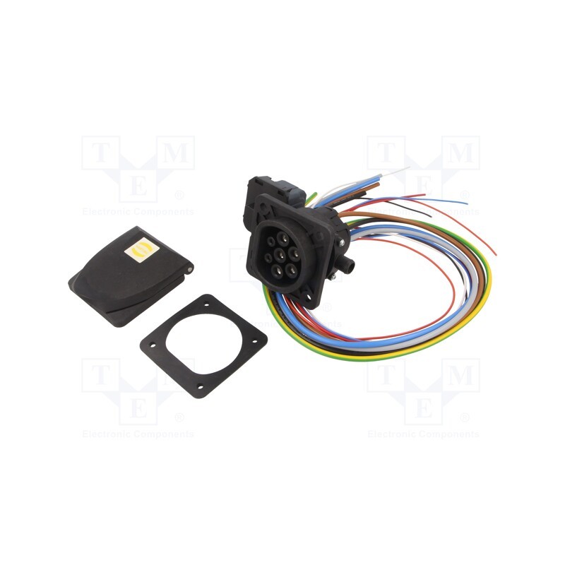 1 pcs x HARTING - 61132130371 - H07V2-K, 2x0.75mm2,5x6mm2, Connector: eMobility, 480V, 22kW, IP54