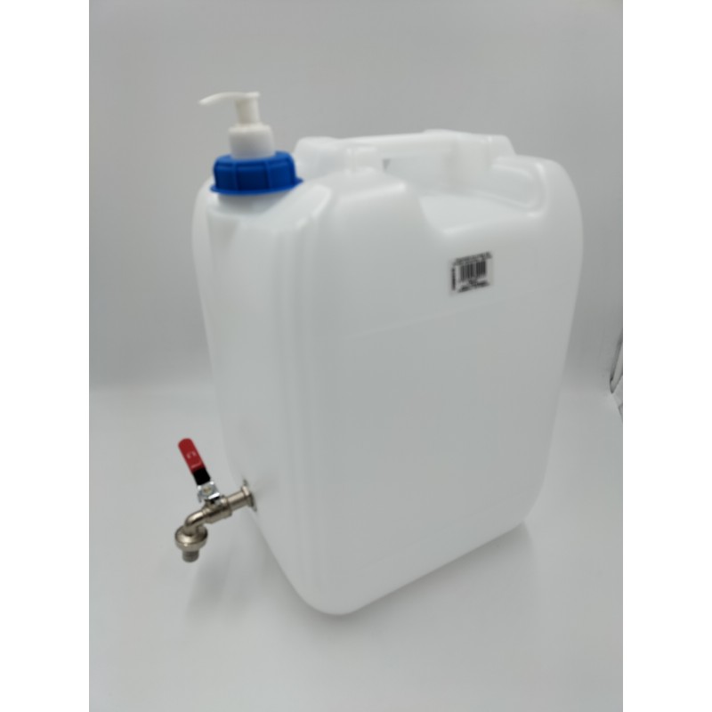 Banka canister, 20l water container with tap, soap dispenser