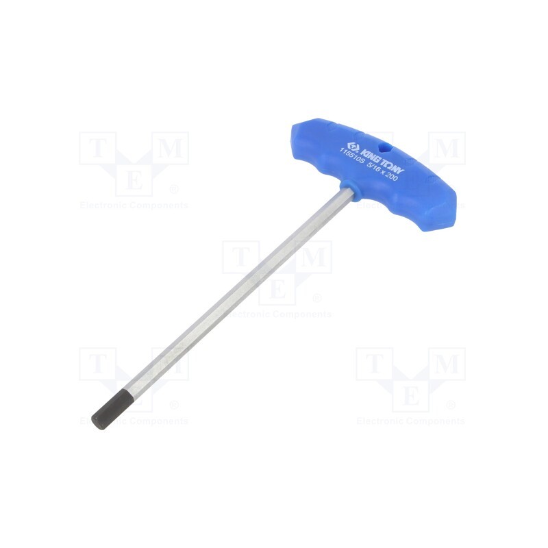 1 pcs x KING TONY - 115510SR - Wrench, inch,hex key, HEX 5/16', Overall len: 240mm, tool steel