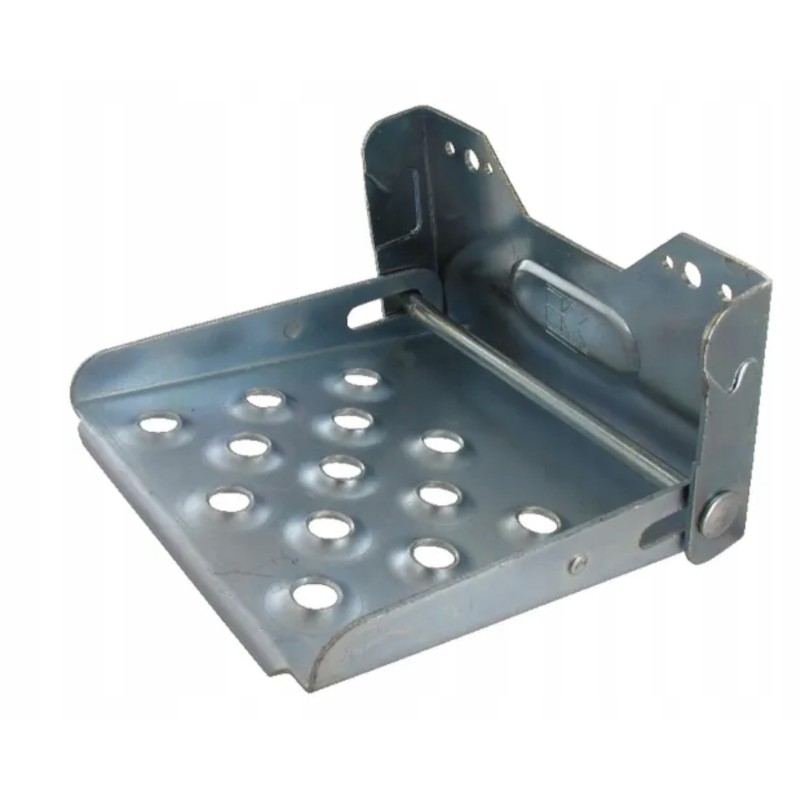 Side step folded into the trailer