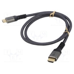 1 pcs x Goobay - 64995 - Cable, HDMI 2.0, HDMI plug,both sides, PVC, textile, Len: 3m