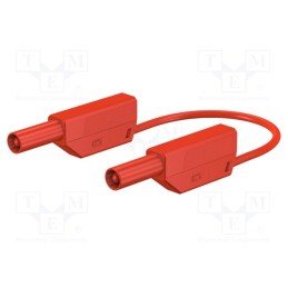 1 pcs x STu00c4UBLI - 28.0124-07522 - Test lead, 32A, banana plug 4mm,both sides, Len: 0.75m, red