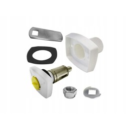 HSC storage compartment hatch service flap lock without insert