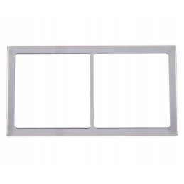 Double frame 62x115mm, silver chrome, wa