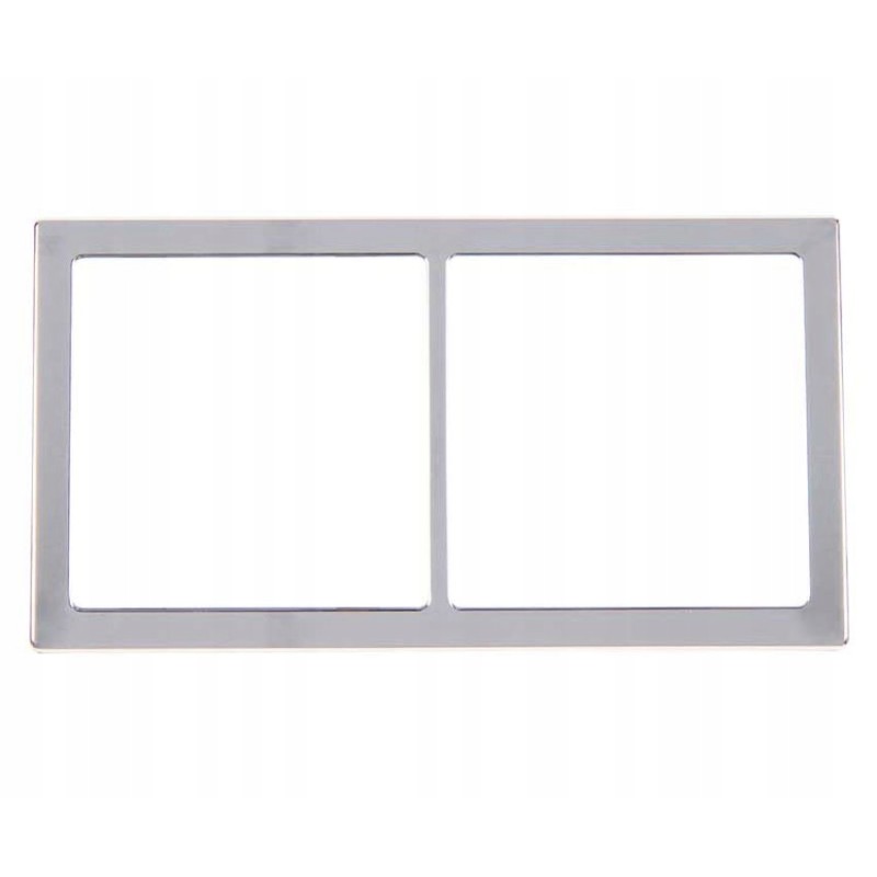 Double frame 62x115mm, silver chrome, wa