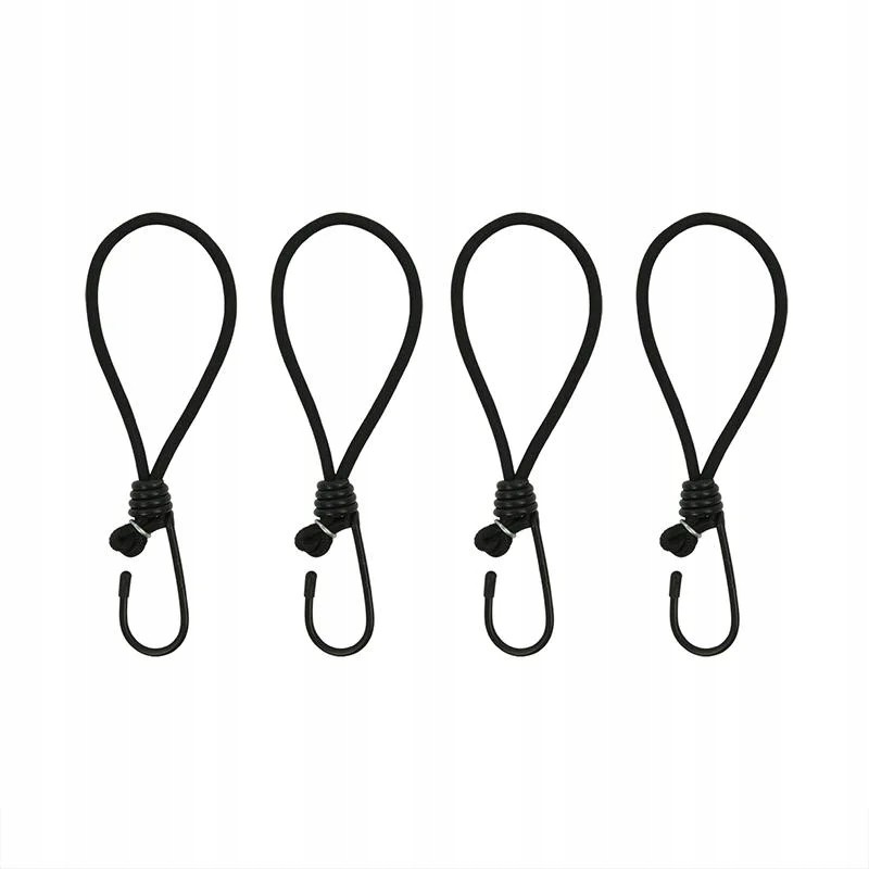 Stretch the elastic cord to the vestibule tent hook