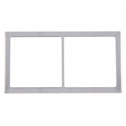 Double frame 62x115mm silver chrome