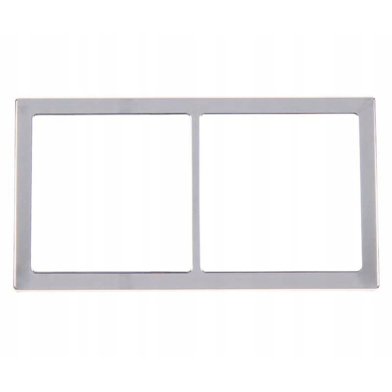 Double frame 62x115mm silver chrome